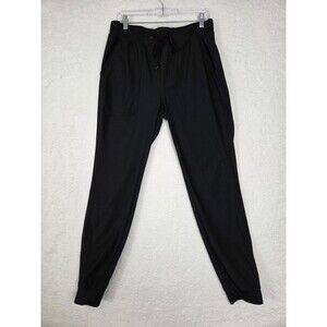 Vtg Genes Performance Tech Stretch Slim Jogger Pants M Black Drawstring Casual